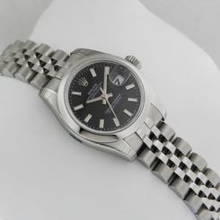Rolex Datejust 26mm Stainless Steel 179160 Black Index Jubilee Retail: $6,200
