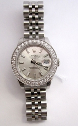 Rolex Ladies Datejust Stainless Steel & Gold Diamond Bezel 26mm