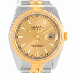  Rolex Datejust Steel 18K Yellow Gold Jubilee Bracelet Watch 116233