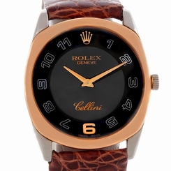 Rolex Cellini Danaos 18k White and Rose Gold Watch 4233