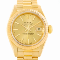 Rolex President Datejust Ladies 18k Yellow Gold Automatic Watch 69178