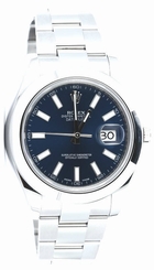 Rolex Datejust 41 Oyster Index Blue Dial Automatic Men's Watch 116300 New in Box 845960034548