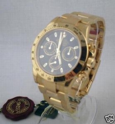 Rolex Daytona 18kt Yellow Gold Black Dial New Watch