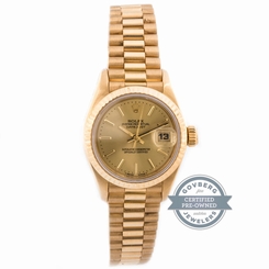 Rolex Ladies President 69178 Auto Yellow Gold Ladies Bracelet Watch Date