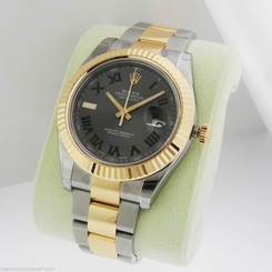 Rolex 116333 DateJust II Gold & Steel 41mm Grey Dial w/Roman numeral Ret $11,650 845960002370