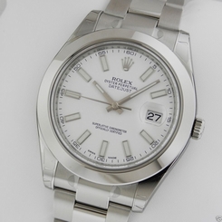 Rolex Datejust II 41mm Stainless Steel White Stick Index 116300 Ret: $7,150 845960034548