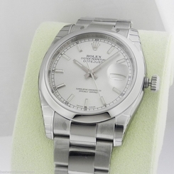 Rolex Datejust 36mm Silver Index Stick Oyster 116200 Box and Papers! Ret: $6,600