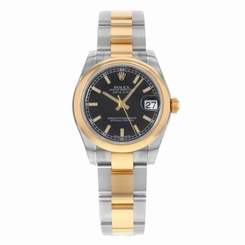 Rolex Datejust 178243 bkio Steel & 18K Yellow Gold Automatic Midsize Watch