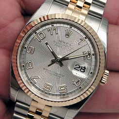 Rolex DATEJUST 116233 Mens Steel & Yellow Gold Silver Concentric Dial 36MM