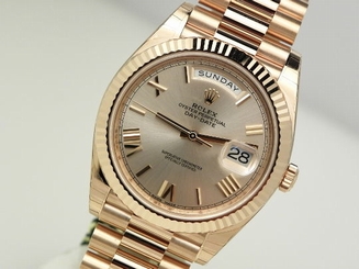 Rolex DAY-DATE President 40MM Mens 18K Everose Gold 228235 Sundust Roman Dial 738759852006