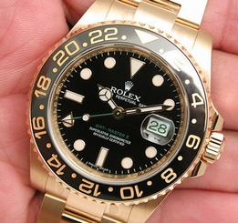Rolex GMT-MASTER II 116718 Mens 18K Yellow Gold Black Dial Ceramic Bezel 40MM