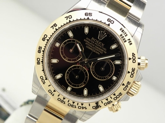 Rolex Cosmograph DAYTONA 116503 Mens Steel & Yellow Gold Black Index Dial 40MM