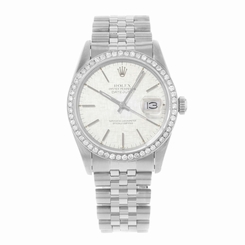 Rolex Datejust 16014 Steel & Custom Diamonds appx 1.5cttw Automatic Men's Watch