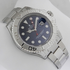  Rolex Yacht-Master 116622 Blue SS/Platinum Bezel 40mm Box & Papers Ret: $11,550