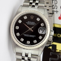 Rolex Datejust Lady 31mm Black Diamond Dial 78274 - WATCH CHEST
