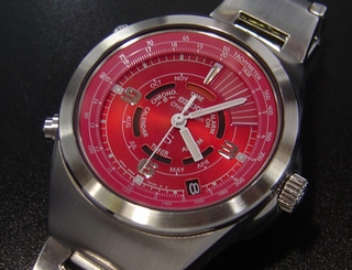 Rare! 1998 Products Seiko Red SUS Chronograph Alarm Mens Watch 6M26 uhr reloj