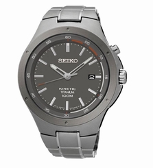 Seiko Kinetic SKA713 Grey Dial Titanium Band Men's Watch
