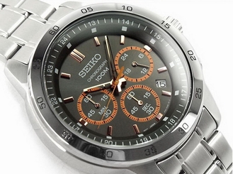 Seiko Men's Quartz SKS521P1 Stainless Steel 100M Chronograph Date Watch