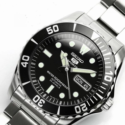  SEIKO 5 SPORTS SNZF17 SNZF17J Automatic Silver Black Men's Watch