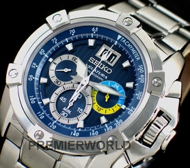 SEIKO VELATURA MEN BIG CALENDAR CHRONOGRAPH 100M BLUE DIAL WATCH SPC071P1 4954628152817