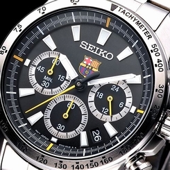 NEW MEN'S SEIKO BARCELONA CHRONOGRAPH ANALOG SPORTS WATCH SSB073P1