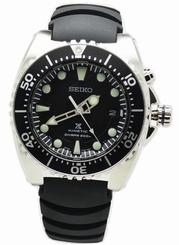 Seiko Prospex Kinetic SKA413 Black Dial Black Rubber Band Men's Watch 4954628080134