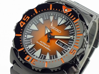 Seiko SRP311J1 Orange Dial Black Stainless Steel Analog Diver's Automatic Watch 4954628158369