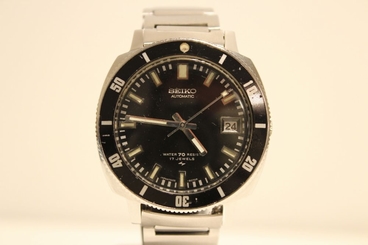 VINTAGE RARE DIVER MEN'S STAINLESS STEEL AUTOMATIC WATCH "SEIKO" 17 J./7005-8052
