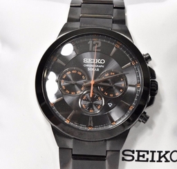 Fake AAA Seiko Men's Solar Watch SSC323 Analog Display Analog Quartz Black Watch Watch