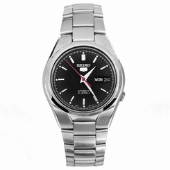 Seiko Men's SNK607 Automatic Black Dial Stainless Steel Watch 4954628013620
