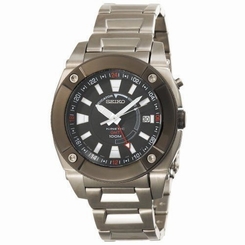 Seiko Men's SUN005 Kinetic GMT Silver-Tone Watch 29665144775