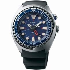 New Seiko Prospex Kinetic GMT Stainless Steel PADI Diver's Men's Watch SUN065