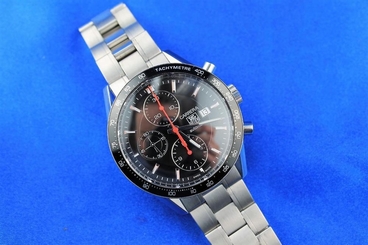 Tag Heuer Carrera Chronograph Automatic Black Dial Men's Watch CV2014-2