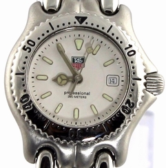 ORIGINAL TAG HEUER PROFESSIONAL SEL LADIES 200M SILVER STEEL WATCH WITH BOX