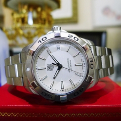 Mens TAG HEUER AQUARACER Quartz WAP1111 300m Stainless Steel Watch