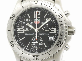 Polished TAG HEUER Link Chronograph Jason Bourne Steel Watch CT1111 (BF109429)