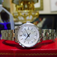 Ladies TAG HEUER CARRERA Mother of Pearl Dial WV1415 Stainless Steel Watch