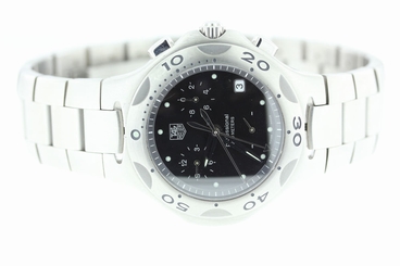 Tag Heuer Kirium Chronograph Black Dial CL 1110 - 0 Stainless Steel Wrist Watch