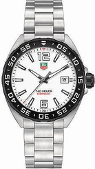 Tag Heuer Formula 1 41mm White Dial Black Bezel Men's Steel Watch WAZ1111.BA0875 845960061469