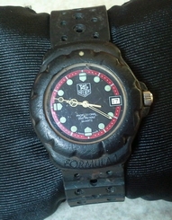 Vintage mens TAG HEUER FORMULA 1 quartz 200M wristwatch 383.513/1, runs great 3D