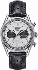 Tag Heuer Carrera Calibre 18 Steel/Leather 39mm Men's Watch CAR221A.FC6353