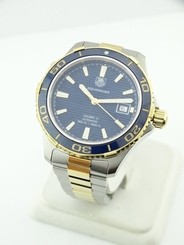 Tag Heuer Aquaracer Gold BLUE new 500M Automatic 41mm Mens Watch WAK2120 RMJ5559