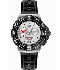 ORIGINAL TAG HEUER FORMULA 1 WAH111B.BT0714 ALARM QUARTZ BLACK RUBBER MENS WATCH