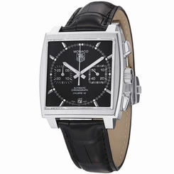 TAG HEUER MONACO AUTOMATIC CHRONOGRAPH BLACK DIAL MEN'S WATCH CAW2110.FC6177 NEW 760643124166