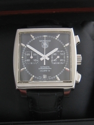 TAG HEUER MONACO WATCH CALIBRE 12 BLACK DIAL CHRONOGRAPH CAW2110.FC6177 BNIB
