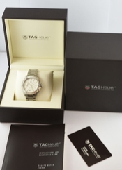 Tag Heuer Aquaracer Alarm 300M Men's Quartz Watch - White Dial WAY111Y.BA0910