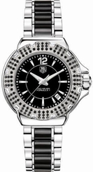 Tag Heuer Formula 1 Quartz Women's Black Dial Diamond Watch WAH1216.BA0859
