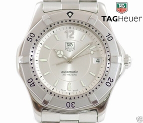 Auth TAG HEUER 2000 WK2116 SS Automatic Silver dial Men's watch