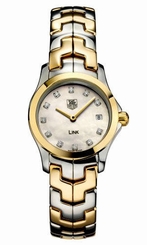 ORIGINAL TAG HEUER LADIES LINK WJF1451.BB0584 PEARL DIAMOND TWO TONE GOLD WATCH