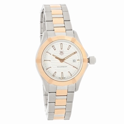 Tag Heuer Aquaracer Ladies 18K Gold Bezel Swiss Automatic Watch WAP1450.BD0837 7612533104136